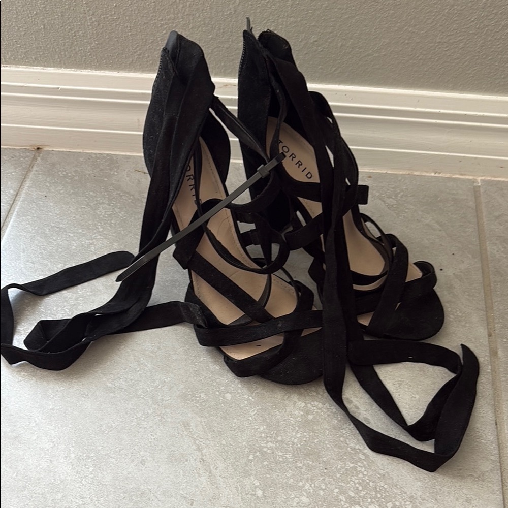 Torrid Black Wrap-Around Heels